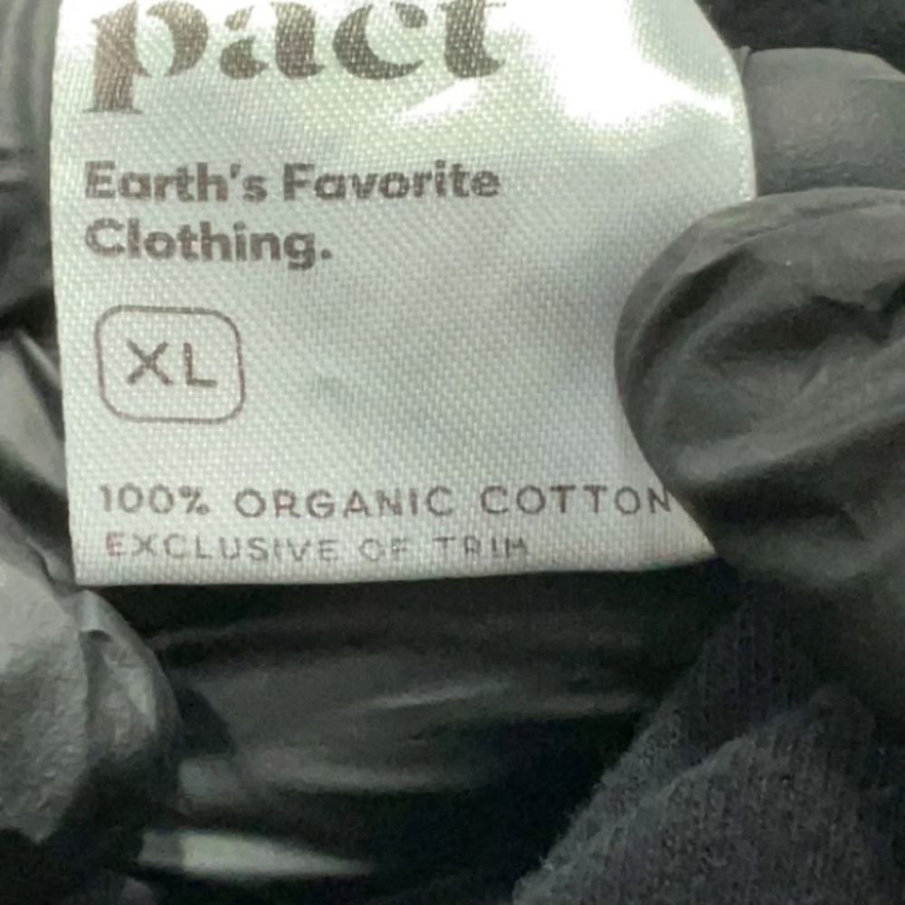 PACT Black Airplane Flat front Jogger 100% Organic Cotton with Pockets Size XL - Picture 8 of 8